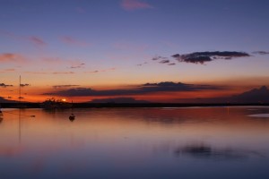 sailboats nightscape